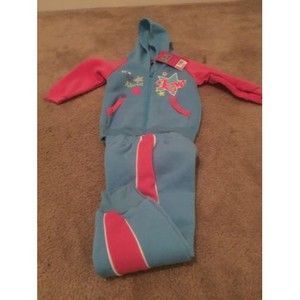 2 Pc Coney Island Toddler Girls Blue Pink Jogging Track Suit Choose Your Size